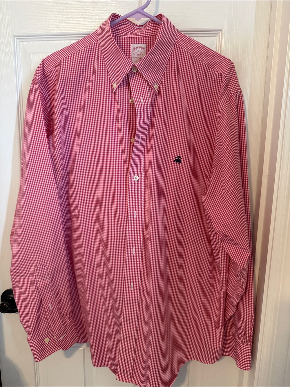 Brooks Brothers Pink Gingham Button-Down Shirt